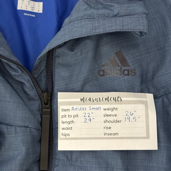 NEW Adidas BSC Performance Insulated Jacket Blue CZ0617 Men’s Size Small - Picture 13 of 16